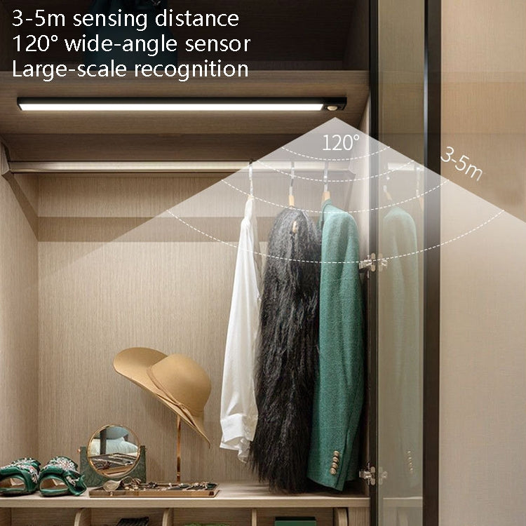 Intelligent Automatic Human Body Induction Wireless LED Lamp 80cm(Silver + Neutral Light) - Sensor LED Lights by PMC TechLife | Online Shopping South Africa | PMC TechLife | Buy Now Pay Later Mobicred