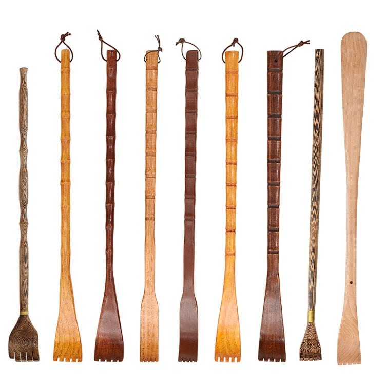 BQR01 Back Scratcher Long Handle Wooden Massage Scratcher, Style: Square Nature Color - free shipping - PMC TechLife - Order now!