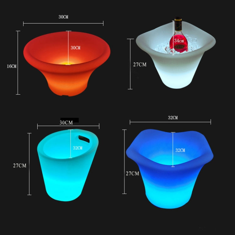 ES-IC014 Waterproof LED Luminous Ice Bucket For Bars, US Plug, Size: 34x34x27cm - Novelty Lighting by PMC TechLife | Online Shopping South Africa | PMC TechLife | Buy Now Pay Later Mobicred