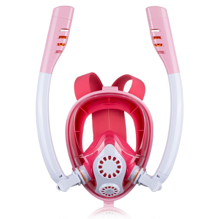 Kids Double Tube Full Dry Silicone Diving  Snorkeling Mask Swimming Glasses, Size: XS(White Pink) - Diving Mask by PMC Jewellery | Online Shopping South Africa | PMC Jewellery | Buy Now Pay Later Mobicred