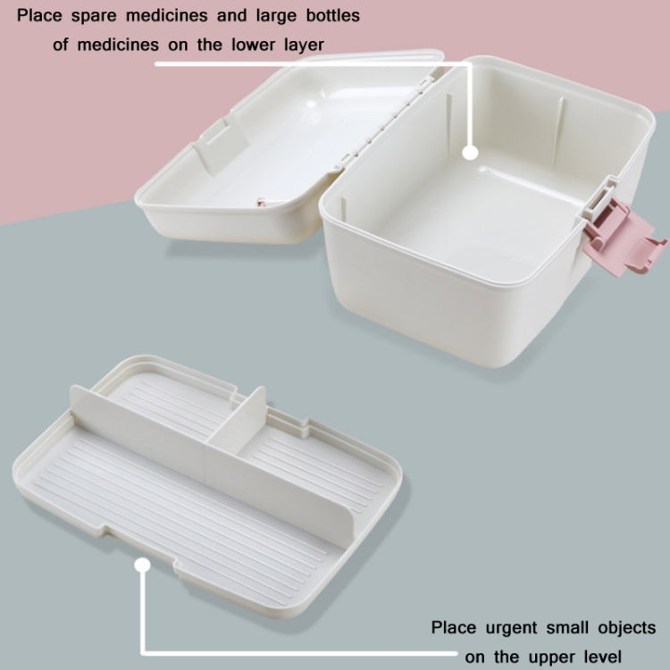 Household Sealed And Divided Double-Layer Portable Medicine Box(Blue) - free shipping - PMC TechLife - Order now!