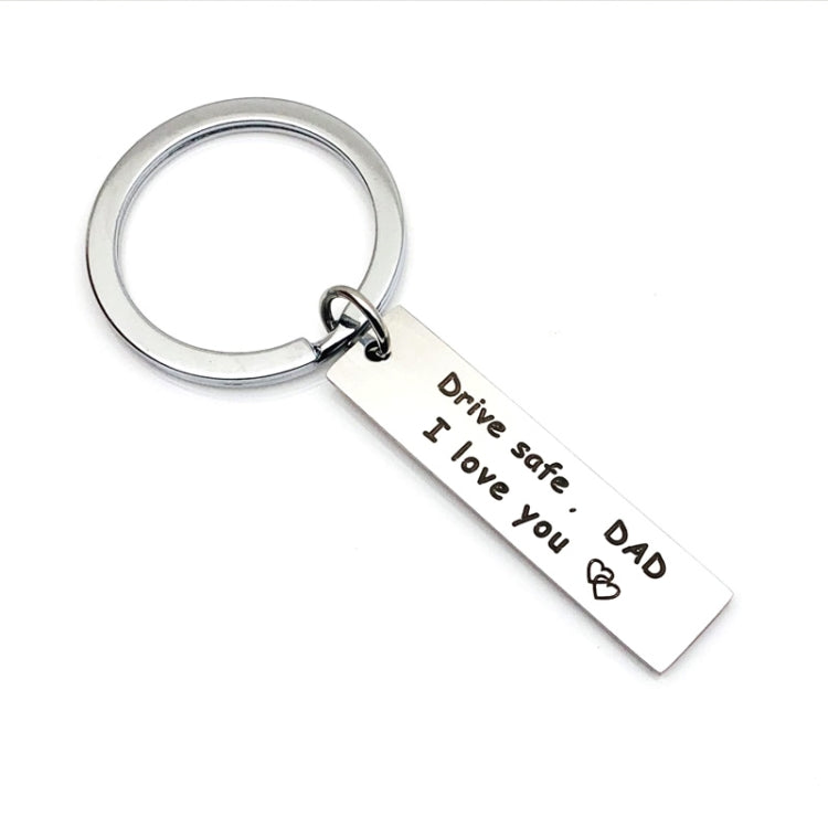 10 PCS C1010 Drive Safe Stainless Steel Tag Keychain 10x40mm(DAD) - Key Rings by PMC TechLife | Online Shopping South Africa | PMC TechLife | Buy Now Pay Later Mobicred