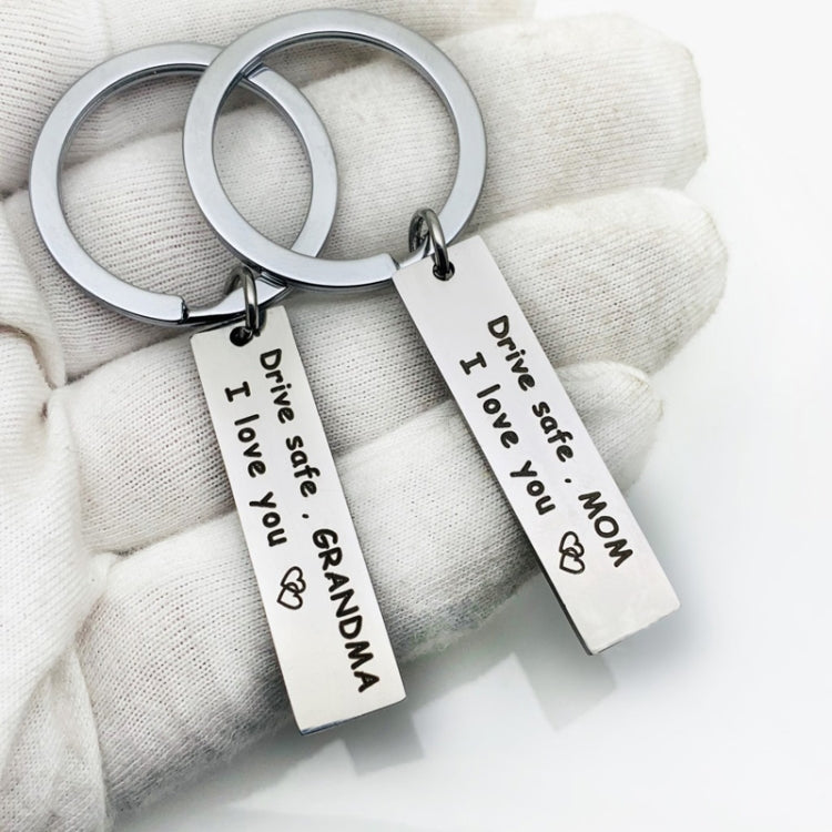 10 PCS C1010 Drive Safe Stainless Steel Tag Keychain 10x40mm(Sister) - Key Rings by PMC TechLife | Online Shopping South Africa | PMC TechLife | Buy Now Pay Later Mobicred