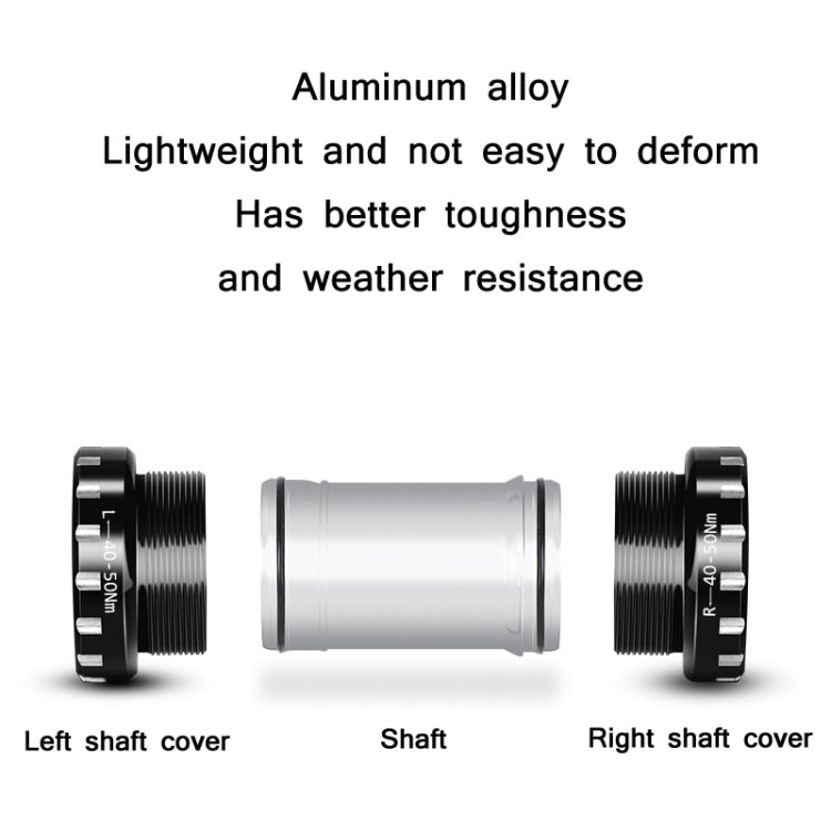 WEST BIKING Mountain Road Bike Screw-In Bearing Bottom Axle(Silver) - Bottom Brackets by WEST BIKING | Online Shopping South Africa | PMc TechLife | Buy Now Pay Later Mobicred