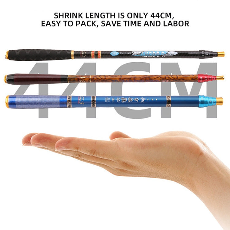 Carbon Short Section Fishing Rod Short Section Positioning Handle Rod, Length: 3.6m(Black) - free shipping - PMC TechLife - Order now!