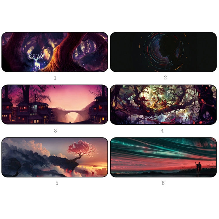 Hand-Painted Fantasy Pattern Mouse Pad, Size: 400 x 900 x 4mm Seaming(6 Stars and You) - Mouse Pads by PMC TechLife | Online Shopping South Africa | PMC TechLife | Buy Now Pay Later Mobicred