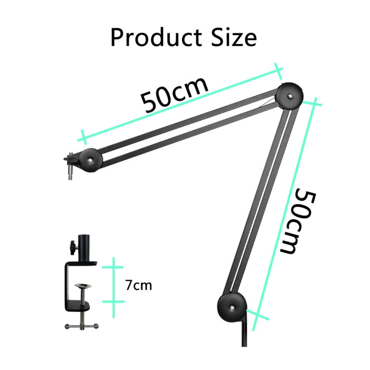 Microphone Desktop Cantilever Stent 360 Degree Rotating Bracket(GAZ-40P W) - Stand by PMC Jewellery | Online Shopping South Africa | PMC Jewellery | Buy Now Pay Later Mobicred