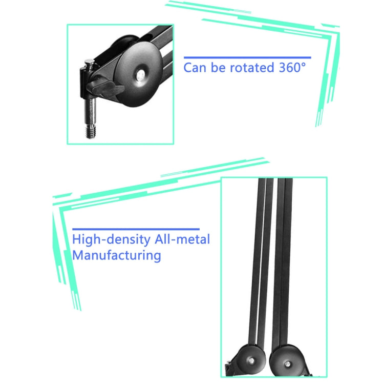 Microphone Desktop Cantilever Stent 360 Degree Rotating Bracket(GAZ-40 W) - Stand by PMC TechLife | Online Shopping South Africa | PMC TechLife | Buy Now Pay Later Mobicred