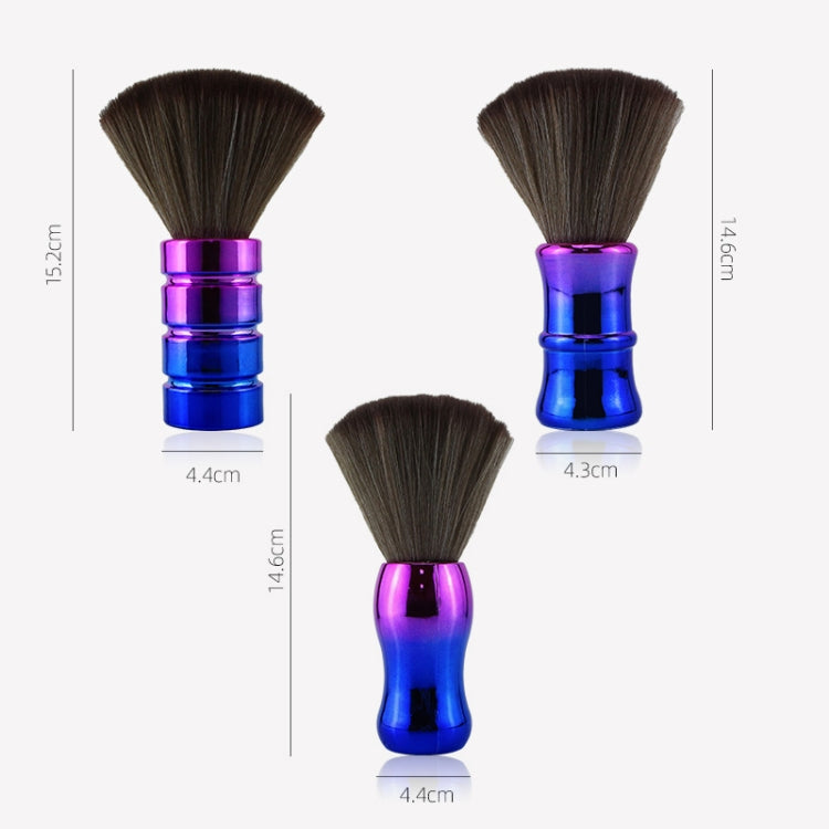 Electroplating Broken Hair Brush Haircut Neck Cleaning Brush(Four-section Gradient Purple) - free shipping - PMC TechLife - Order now!