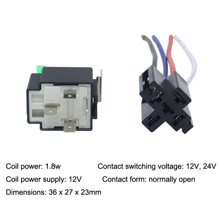 5 Sets JD2912 4 Pin Car Relay With Fuse, Rated voltage: 12V - Relays by PMC TechLife | Online Shopping South Africa | PMC TechLife | Buy Now Pay Later Mobicred