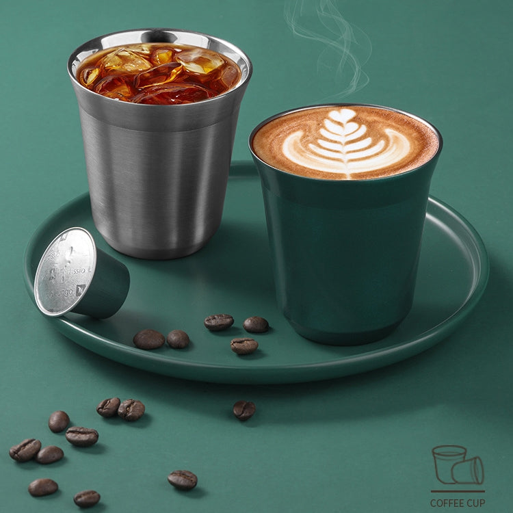 304 Stainless Steel Coffee Capsule Cup Double Insulation Coffee Cup, Style: Small Single Cup - free shipping - PMC TechLife - Order now!
