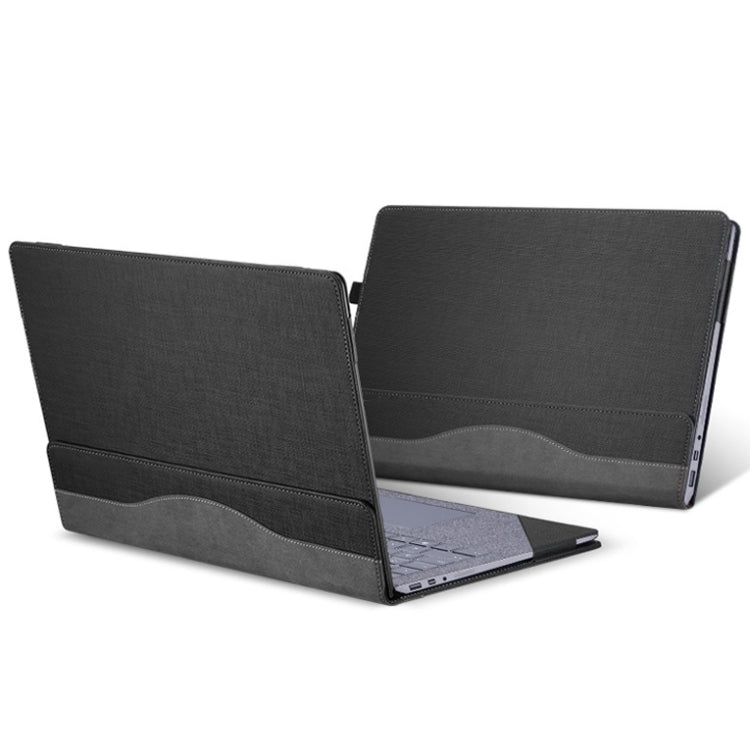 13.5 Inch Multifunctional PU Leather Laptop Sleeve For Microsoft Surface Laptop 1/2/3/4(Gentleman Gray) - free shipping - PMC Jewellery - Order now!