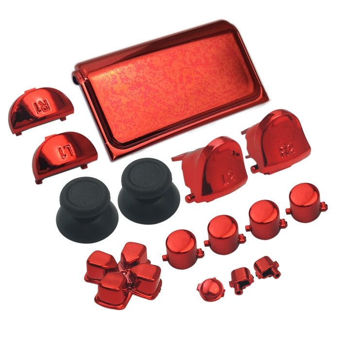 Electroplating Button Set For PS4 Slim(Red) - PS4 Spare Parts by PMC TechLife | Online Shopping South Africa | PMC TechLife | Buy Now Pay Later Mobicred