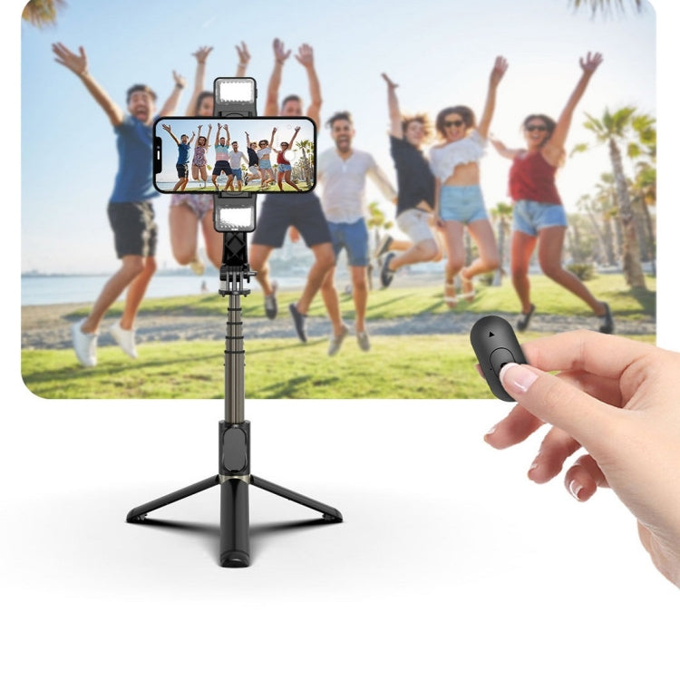 CYKE Q08D Handheld Dual Light Bluetooth Mobile Phone Selfie Stick(Black) - Selfie Sticks by CYKE | Online Shopping South Africa | PMC Jewellery | Buy Now Pay Later Mobicred