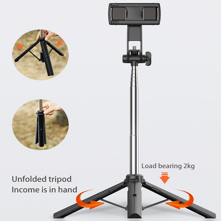 CYKE Folding Telescopic Mobile Phone Broadcast Stand Tripod, Specification: A31E-1.6m (With Light) - Stand by CYKE | Online Shopping South Africa | PMC Jewellery | Buy Now Pay Later Mobicred