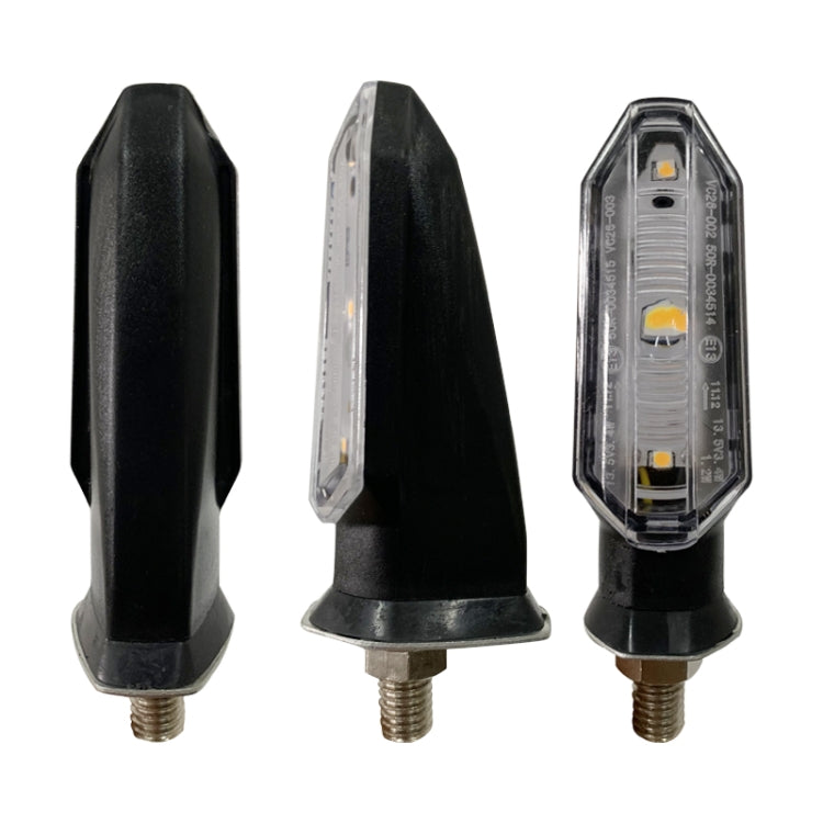 1 Pair MK-121 3 LEDs Shark Motorcycle Signal Lamp(Yellow Light) - Signal Lights by PMC TechLife | Online Shopping South Africa | PMC TechLife | Buy Now Pay Later Mobicred