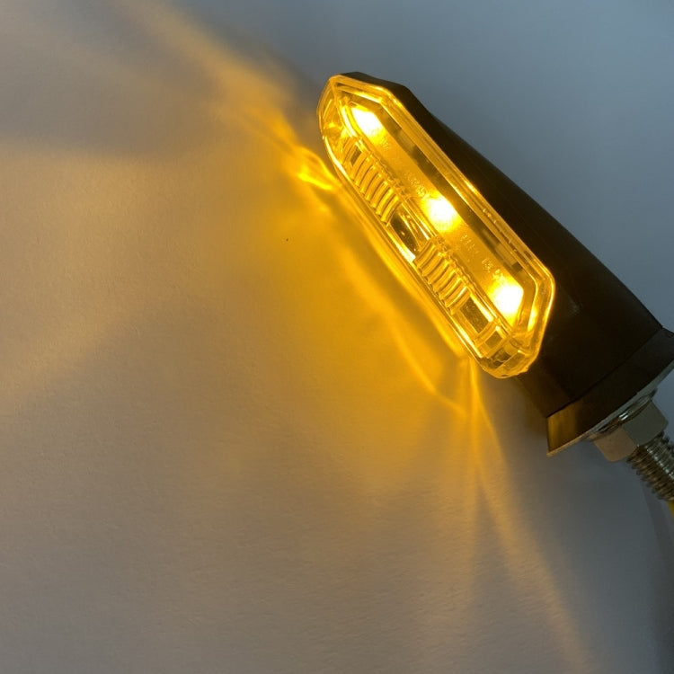 1 Pair MK-121 3 LEDs Shark Motorcycle Signal Lamp(Yellow Light) - Signal Lights by PMC TechLife | Online Shopping South Africa | PMC TechLife | Buy Now Pay Later Mobicred