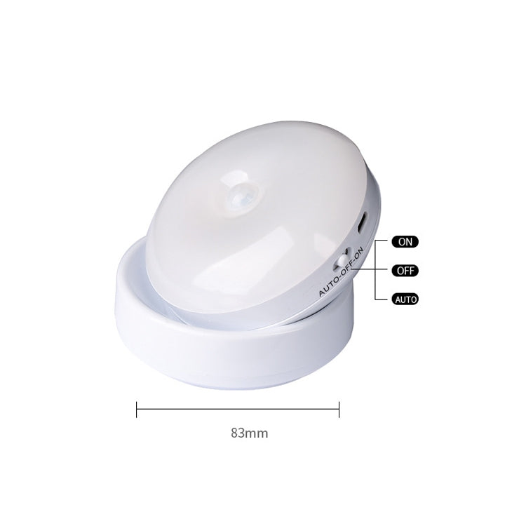 DMK-6PL Kitchen Cabinet Body Infrared Sensing Lamp, Style: Rotate Charging(Warm Yellow Light) - Sensor LED Lights by PMC TechLife | Online Shopping South Africa | PMC TechLife | Buy Now Pay Later Mobicred