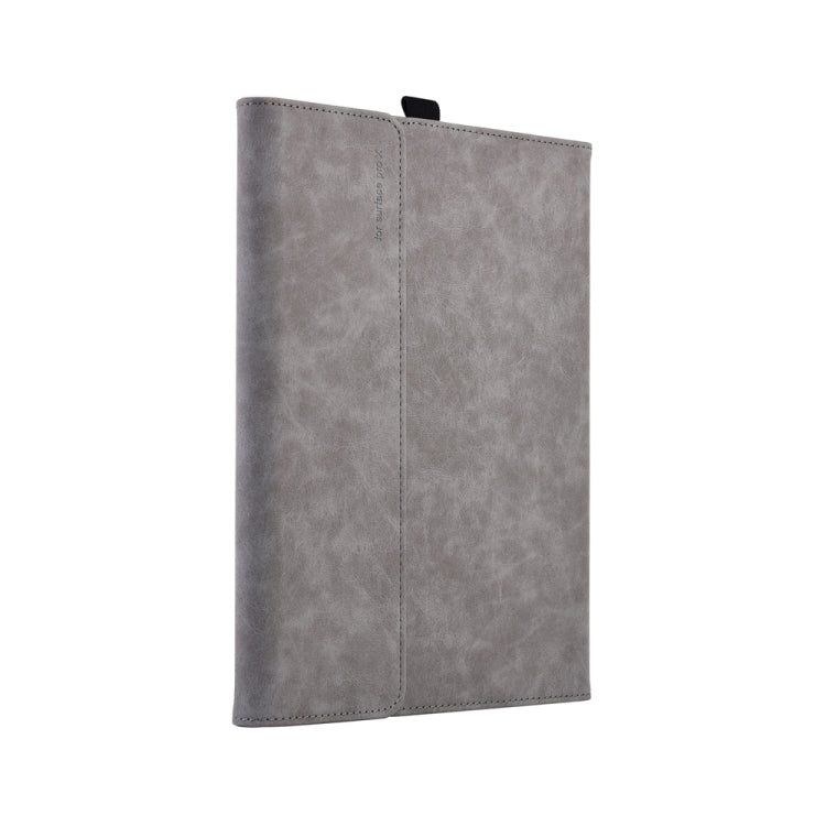 13 inch Leather Tablet Protective Case For Microsoft Surface Pro X, Color: Light Gray + Power Bag - free shipping - PMC Jewellery - Order now!