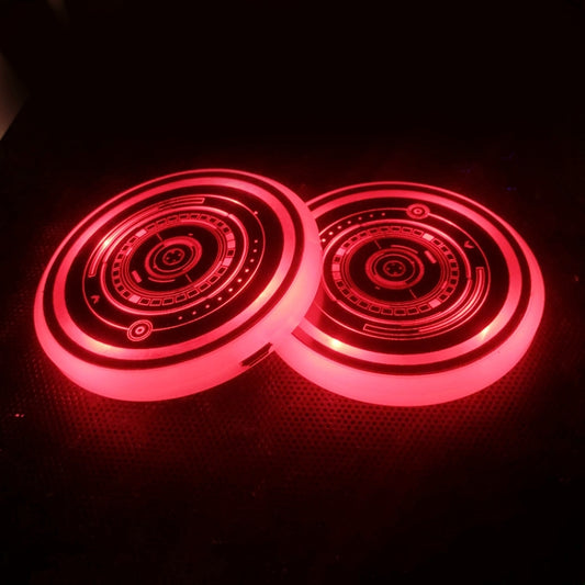 1 Pair 68mm LED Smart Light-Emitting Coaster Light Car Cup Slot Atmosphere Light(Genesis) - Car Drink Holders by PMC Jewellery | Online Shopping South Africa | PMC Jewellery | Buy Now Pay Later Mobicred