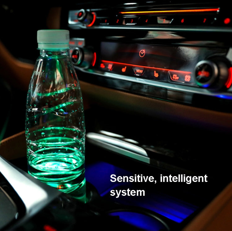 1 Pair 68mm LED Smart Light-Emitting Coaster Light Car Cup Slot Atmosphere Light(Genesis) - Car Drink Holders by PMC TechLife | Online Shopping South Africa | PMC TechLife | Buy Now Pay Later Mobicred