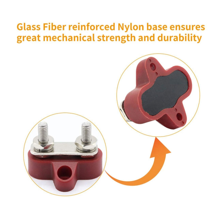 Double Terminal Block Spiral Fixed Wire Connector, Color: M8 Red - Booster Cable & Clip by PMC TechLife | Online Shopping South Africa | PMC TechLife | Buy Now Pay Later Mobicred