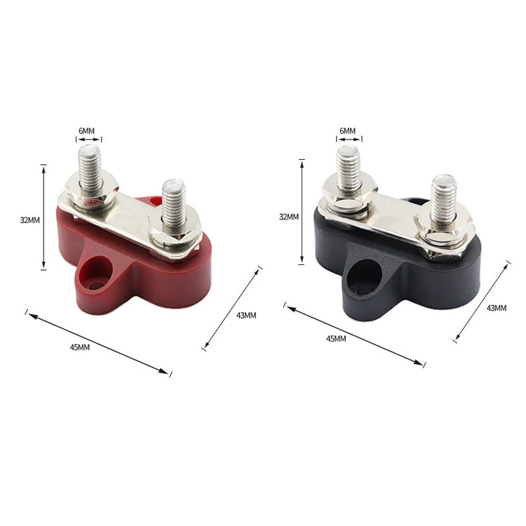 Double Terminal Block Spiral Fixed Wire Connector, Color: M6 Red - Booster Cable & Clip by PMC TechLife | Online Shopping South Africa | PMC TechLife | Buy Now Pay Later Mobicred
