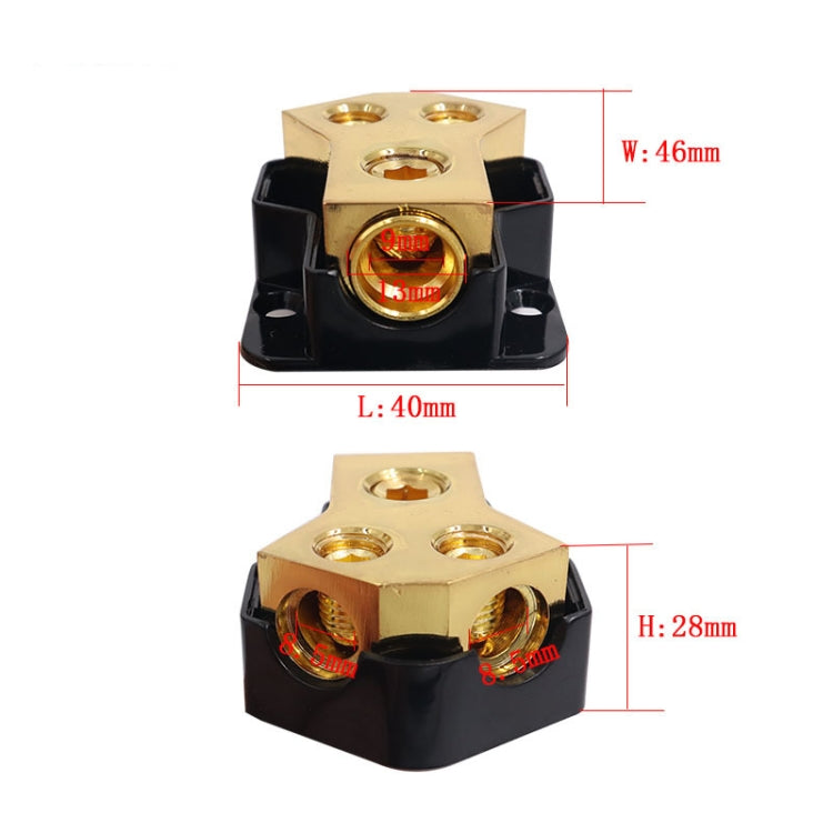 DB31 Car Audio Amplifier Modified Insurance 1 Point 2 Splitter, Specification: Copper - Car Amplifiers by PMC TechLife | Online Shopping South Africa | PMC TechLife | Buy Now Pay Later Mobicred