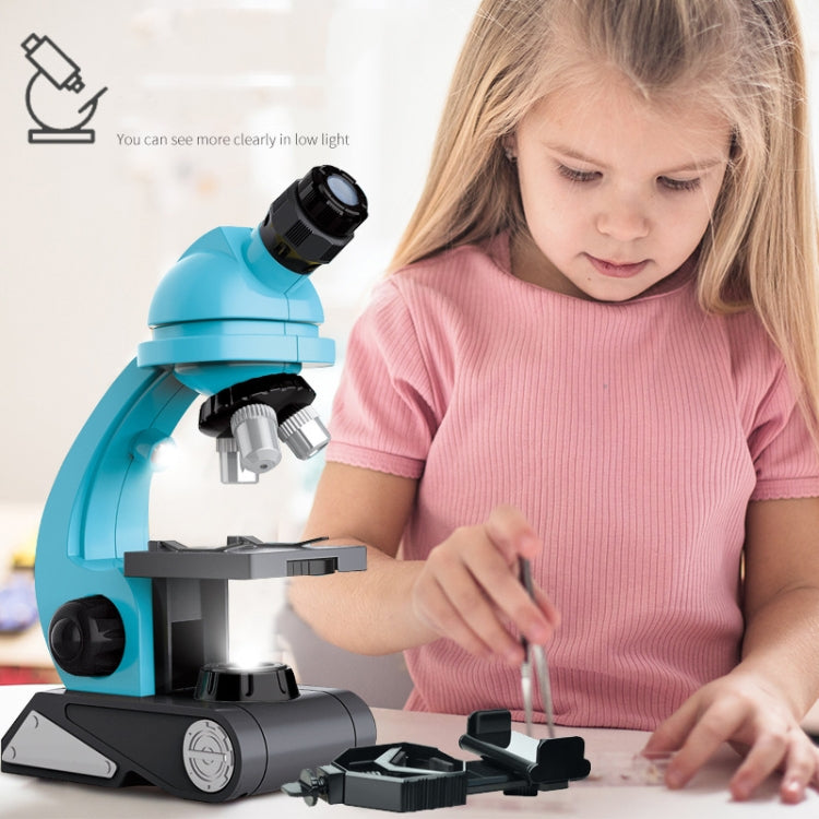 GB002 HD 1200 Times Wide Angle Microscope Children Educational Toys(Blue) - Digital Microscope by PMC Jewellery | Online Shopping South Africa | PMC Jewellery | Buy Now Pay Later Mobicred