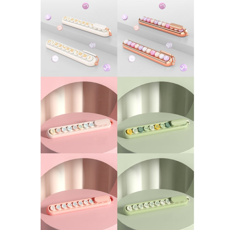 Colorful Car Temporary Parking Number Card, Color: Cherry Pink (Colorful) - Parking Card by PMC Jewellery | Online Shopping South Africa | PMC Jewellery | Buy Now Pay Later Mobicred