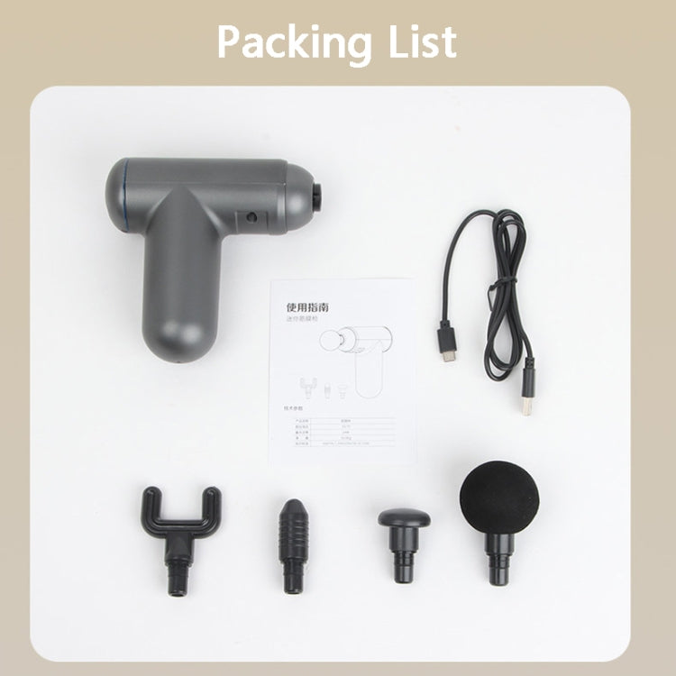 J12A Mini Vibrating Massage Button Type Fascia Gun, Specification: Gray - free shipping - PMC TechLife - Order now!
