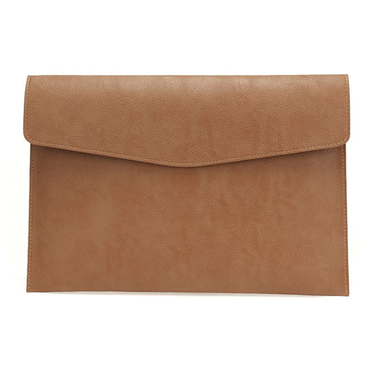 PU Leather Litchi Pattern Sleeve Case For 13.3 Inch Laptop, Style: Single Bag (Light Brown) - 13.3 inch by PMC Jewellery | Online Shopping South Africa | PMC Jewellery | Buy Now Pay Later Mobicred