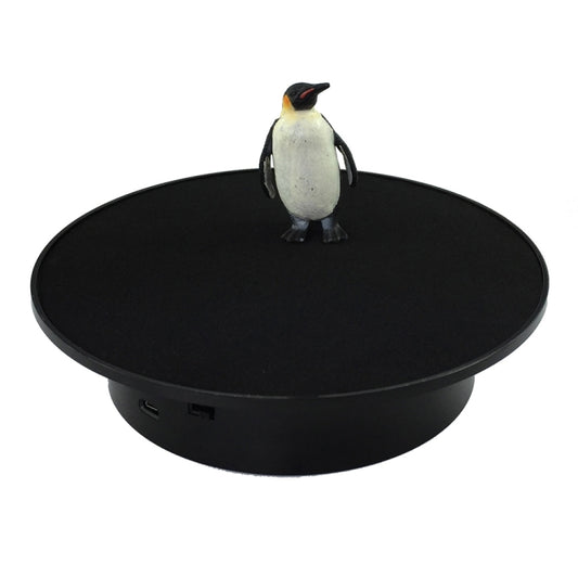 25cm USB Power Rotating Display Stand Video Shooting Props Turntable(Black+Black Velvet) -  by PMC Jewellery | Online Shopping South Africa | PMC Jewellery | Buy Now Pay Later Mobicred