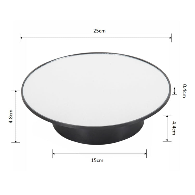 25cm USB Power Rotating Display Stand Video Shooting Props Turntable(Silver Mirror) -  by PMC TechLife | Online Shopping South Africa | PMC TechLife | Buy Now Pay Later Mobicred
