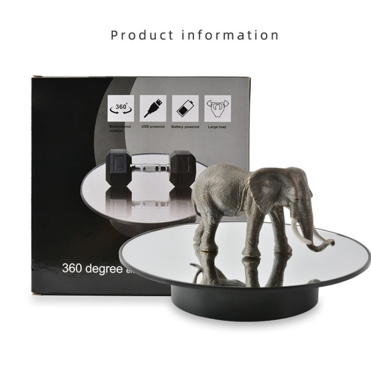 25cm USB Power Rotating Display Stand Video Shooting Props Turntable(White Bottom Frosted) -  by PMC TechLife | Online Shopping South Africa | PMC TechLife | Buy Now Pay Later Mobicred