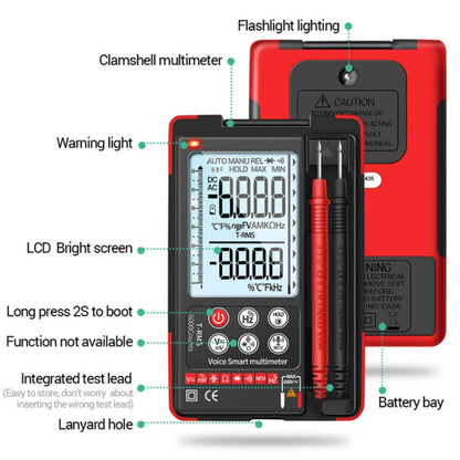 ANENG Automatic Intelligent High Precision Digital Multimeter, Specification: Q60s Voice Control(Orange) - Digital Multimeter by ANENG | Online Shopping South Africa | PMC Jewellery | Buy Now Pay Later Mobicred