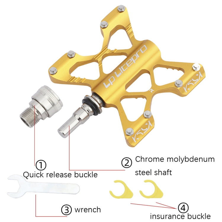 LP LitePro K5 Folding Bkie Aluminum Alloy Bearin Pedals(Red) - free shipping - PMc TechLife - Order now!