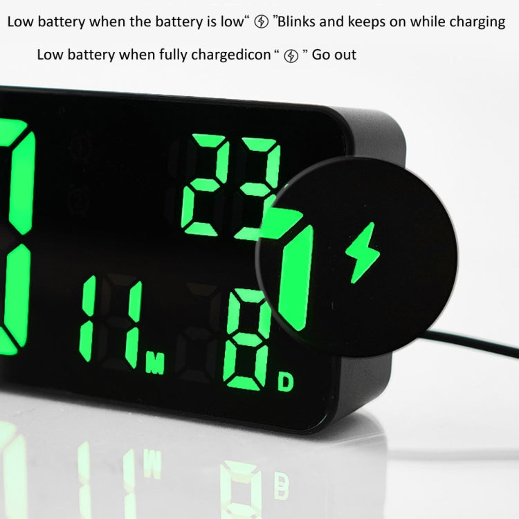6625D LED Digital Alarm Clock Luminous Desktop Timer Temperature Display Alarm Clock( Black Shell Green Light) - Alarm Clocks by PMc TechLife | Online Shopping South Africa | PMc TechLife | Buy Now Pay Later Mobicred