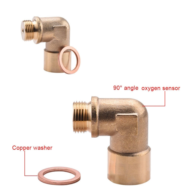 M18x1.5 Automotive 90 Degree Oxygen Sensor Brass Elbow Fitting - Automobiles Sensors by PMC TechLife | Online Shopping South Africa | PMC TechLife | Buy Now Pay Later Mobicred