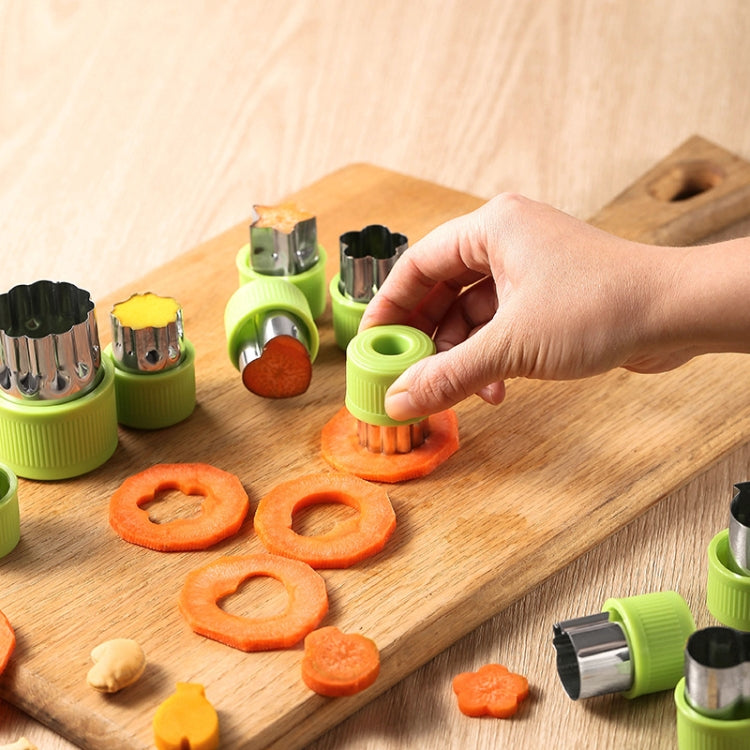 0-98 12 in 1 Kitchen Stainless Steel Flower Cutter(Purple) - Cutter & Peeler by PMC TechLife | Online Shopping South Africa | PMC TechLife | Buy Now Pay Later Mobicred
