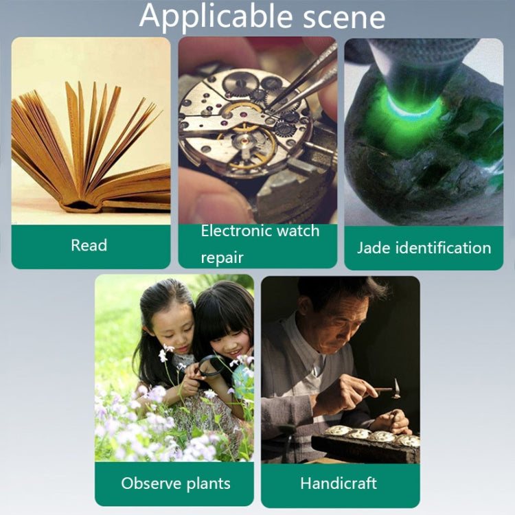 5X / 11X USB Charging LED Light Handheld Magnifier(FS 75RC) - Hand Held Style by PMC TechLife | Online Shopping South Africa | PMC TechLife | Buy Now Pay Later Mobicred