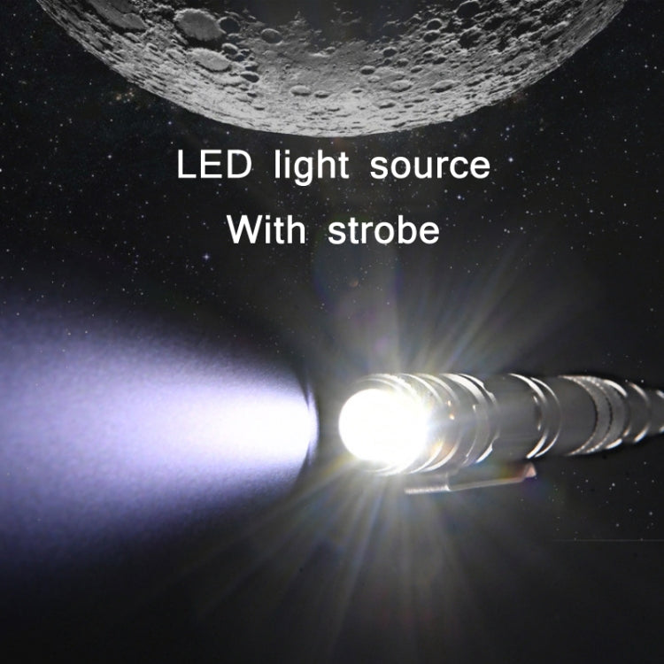 P08 Outdoor LED With Flashing Tungsten Steel Window Breaking Self-Defense Pen(Grey) - Self-defense Protection by PMc TechLife | Online Shopping South Africa | PMc TechLife | Buy Now Pay Later Mobicred