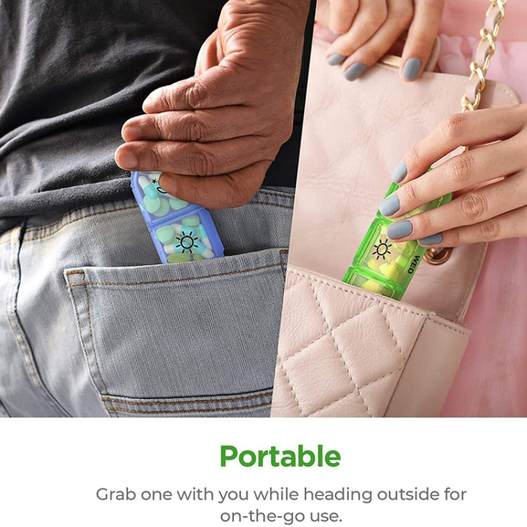 21-compartment Rainbow Pill Box One Week Pill Box(Transparent +Colorful) - free shipping - PMC TechLife - Order now!