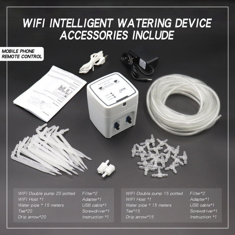 WD-01ADE WIFI Gardening Drip Irrigation Controller, Specification: Double Pump 20 Pots(UK Plug) - Watering & Irrigation by PMc TechLife | Online Shopping South Africa | PMc TechLife | Buy Now Pay Later Mobicred