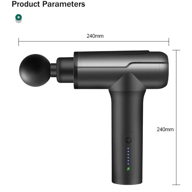 BG-128 6-speed Mini Convenient Massage Gun With 6 Massage Heads,CN Plug(Gray) - free shipping - PMC TechLife - Order now!