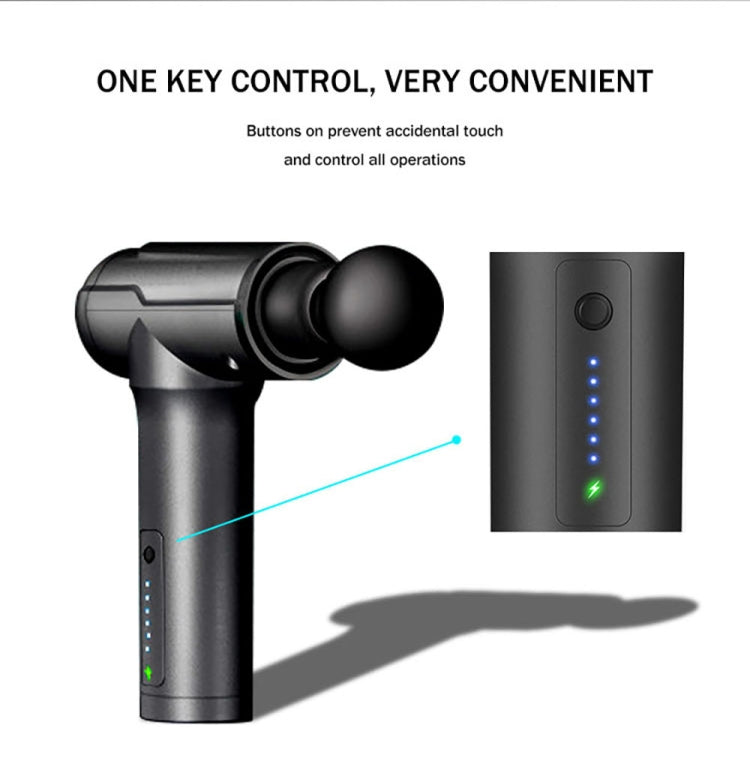 BG-128 6-speed Mini Convenient Massage Gun With 6 Massage Heads,CN Plug(Gray) - free shipping - PMC TechLife - Order now!
