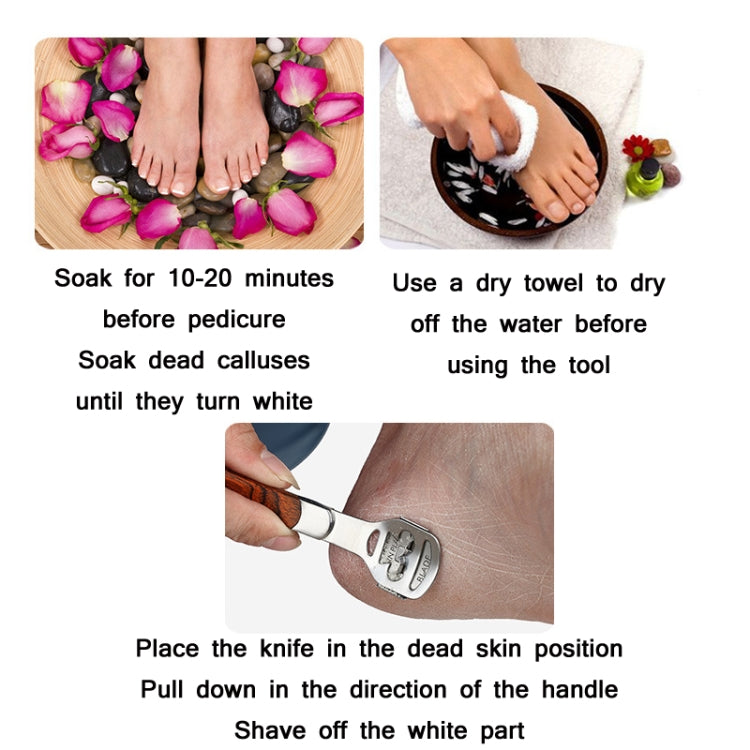 Pedicure Knife For Dead Skin Calluses Tool Set, Specification: Colorful Wooden Iron Box - Grinding Tools & Accessories by PMC TechLife | Online Shopping South Africa | PMC TechLife