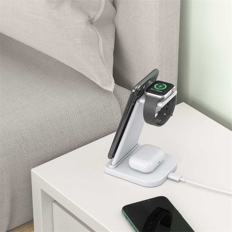 QGeeM QG-WC05 3 In 1 Portable Detachable Wireless Charger(White) - free shipping - PMC Jewellery - Order now!