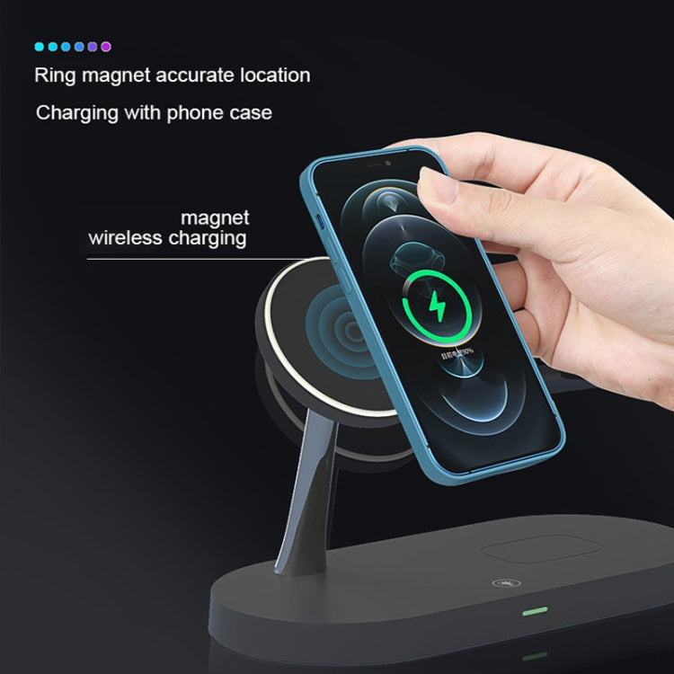 X452 3 in 1 Multifunctional 15W Wireless Charger with Night Light Function(White) - Wireless Charger by PMC Jewellery | Online Shopping South Africa | PMC Jewellery | Buy Now Pay Later Mobicred