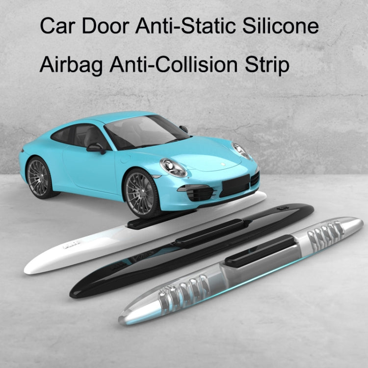 4 PCS Car Door Anti-Static Silicone Airbag Anti-Collision Strip, Colour: Black - Anti Collision Sticker by PMC TechLife | Online Shopping South Africa | PMC TechLife | Buy Now Pay Later Mobicred